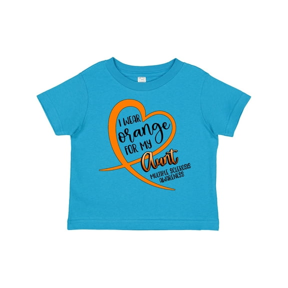 Inktastic I Wear Orange for My Aunt Multiple Sclerosis Awareness Boys or Girls Toddler T-Shirt