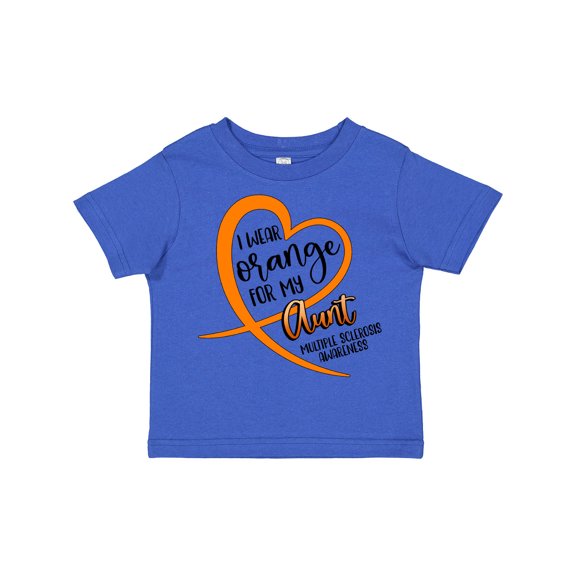 Inktastic I Wear Orange for My Aunt Multiple Sclerosis Awareness Boys or Girls Toddler T-Shirt