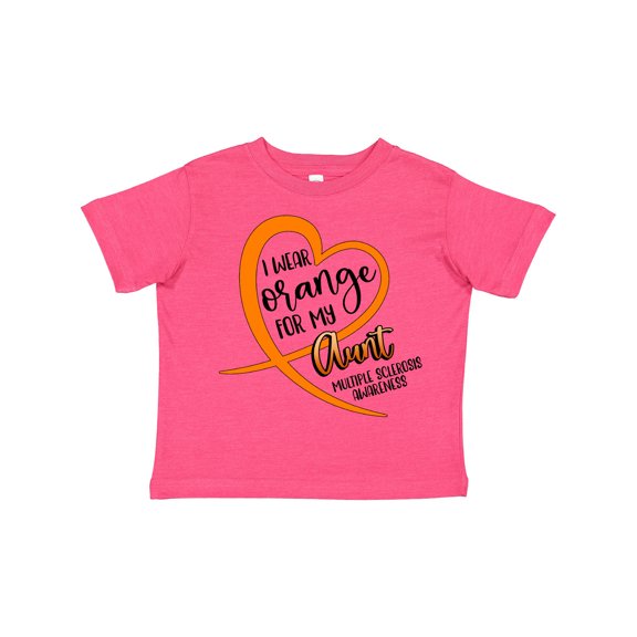 Inktastic I Wear Orange for My Aunt Multiple Sclerosis Awareness Boys or Girls Toddler T-Shirt