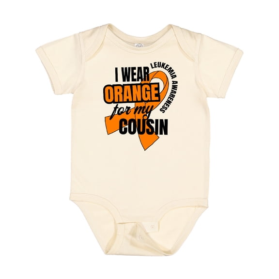 Inktastic I Wear Orange for My Cousin Leukemia Awareness Boys or Girls Baby Bodysuit