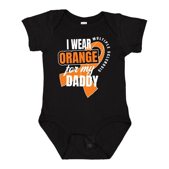 Inktastic I Wear Orange for My Daddy Multiple Sclerosis Awareness Boys or Girls Baby Bodysuit