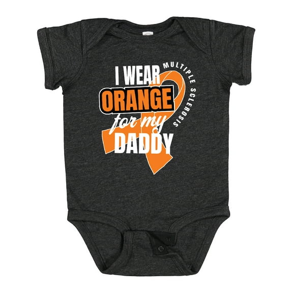 Inktastic I Wear Orange for My Daddy Multiple Sclerosis Awareness Boys or Girls Baby Bodysuit