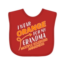 Inktastic I Wear Orange for My Grandma- Multiple Sclerosis Awareness Boys or Girls Baby Bib
