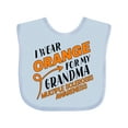 thumbnail image 1 of Inktastic I Wear Orange for My Grandma- Multiple Sclerosis Awareness Boys or Girls Baby Bib, 1 of 4