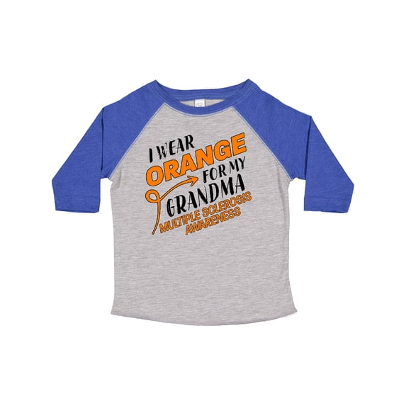 Inktastic I Wear Orange for My Grandma Multiple Sclerosis Awareness Boys or Girls Toddler T-Shirt