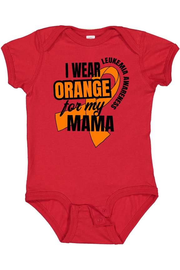 Inktastic I Wear Orange for My Mama Leukemia Awareness Boys or Girls Baby Bodysuit