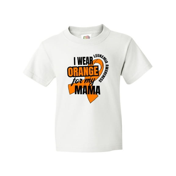 Inktastic I Wear Orange for My Mama Leukemia Awareness Youth T-Shirt