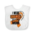 thumbnail image 1 of Inktastic I Wear Orange for My Mom Multiple Sclerosis Awareness Boys or Girls Baby Bib, 1 of 4