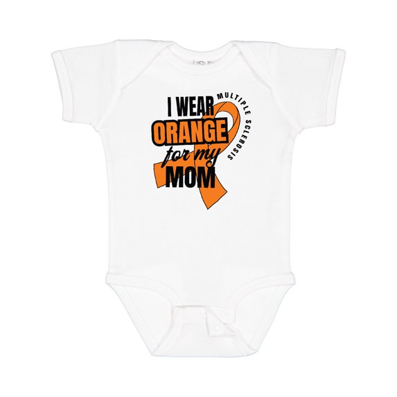 Inktastic I Wear Orange for My Mom Multiple Sclerosis Awareness Boys or Girls Baby Bodysuit