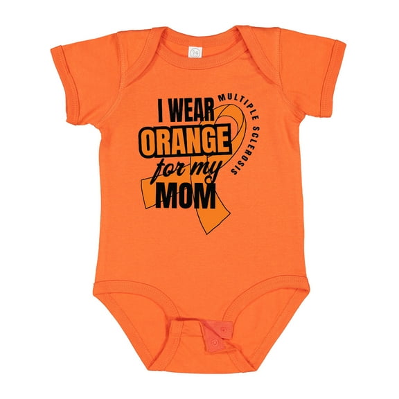 Inktastic I Wear Orange for My Mom Multiple Sclerosis Awareness Boys or Girls Baby Bodysuit