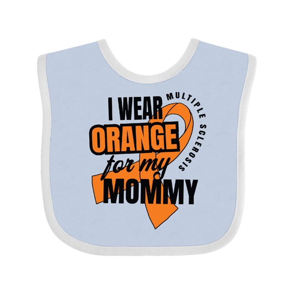 Inktastic I Wear Orange for My Mommy Multiple Sclerosis Awareness Boys or Girls Baby Bib
