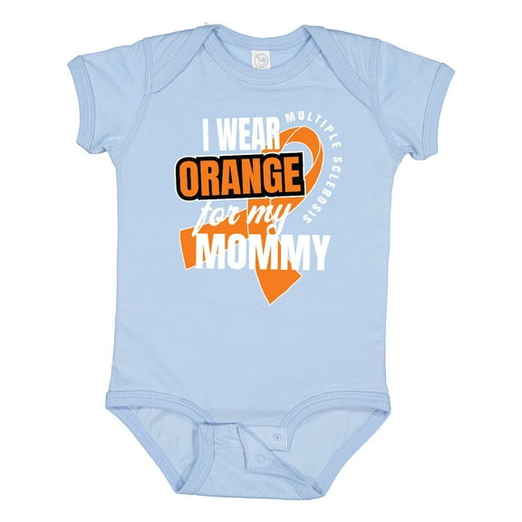 Inktastic I Wear Orange for My Mommy Multiple Sclerosis Awareness Boys or Girls Baby Bodysuit