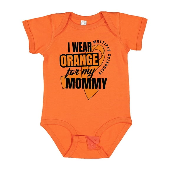 Inktastic I Wear Orange for My Mommy Multiple Sclerosis Awareness Boys or Girls Baby Bodysuit