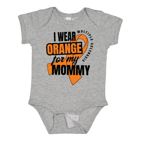 Inktastic I Wear Orange for My Mommy Multiple Sclerosis Awareness Boys or Girls Baby Bodysuit