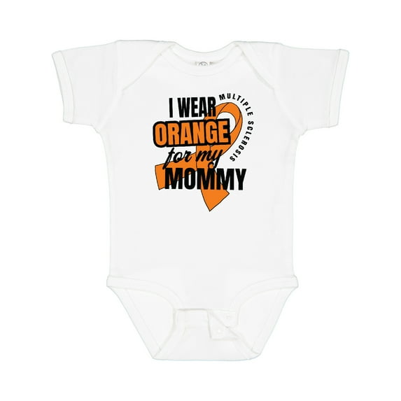 Inktastic I Wear Orange for My Mommy Multiple Sclerosis Awareness Boys or Girls Baby Bodysuit
