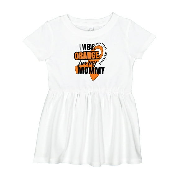 Inktastic I Wear Orange for My Mommy Multiple Sclerosis Awareness Girls Baby Dress