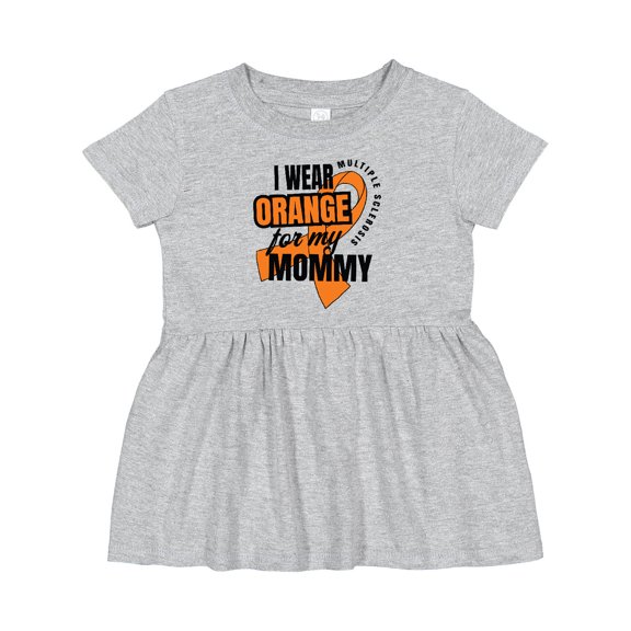 Inktastic I Wear Orange for My Mommy Multiple Sclerosis Awareness Girls Baby Dress