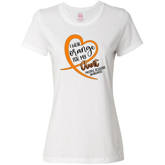 Inktastic I Wear Orange for my Aunt Multiple Sclerosis Awareness Women's T-Shirt