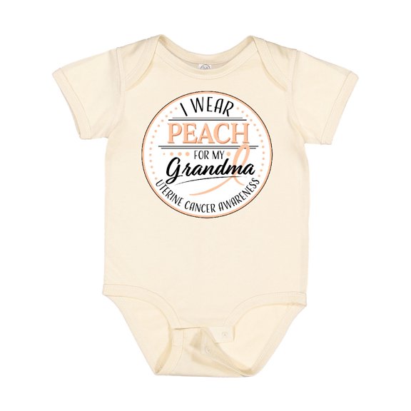 Inktastic I Wear Peach for My Grandma Uterine Cancer Awareness Boys or Girls Baby Bodysuit