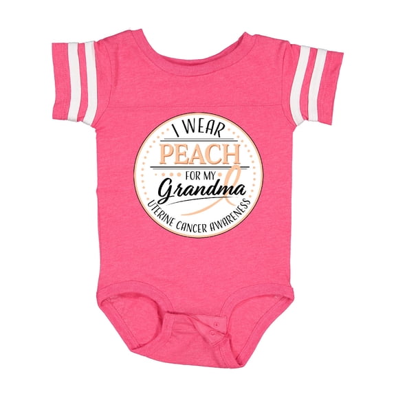 Inktastic I Wear Peach for My Grandma Uterine Cancer Awareness Boys or Girls Baby Bodysuit