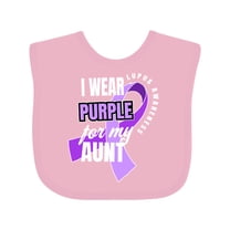 Inktastic I Wear Purple for My Aunt Lupus Awareness Boys or Girls Baby Bib