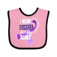 thumbnail image 1 of Inktastic I Wear Purple for My Aunt Lupus Awareness Boys or Girls Baby Bib, 1 of 4