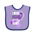 thumbnail image 1 of Inktastic I Wear Purple for My Aunt Lupus Awareness Boys or Girls Baby Bib, 1 of 4