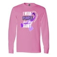 thumbnail image 1 of Inktastic I Wear Purple For My Aunt Lupus Awareness Long Sleeve T-Shirt, 1 of 5