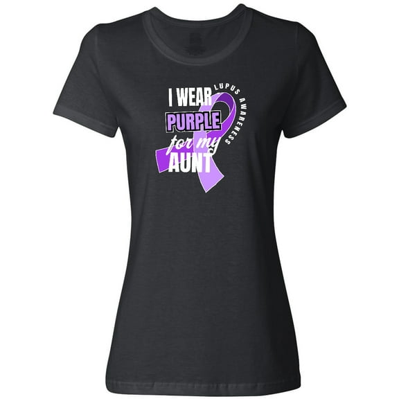 Inktastic I Wear Purple For My Aunt Lupus Awareness Women's T-Shirt