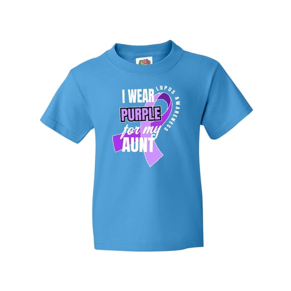 Inktastic I Wear Purple For My Aunt Lupus Awareness Youth T-Shirt