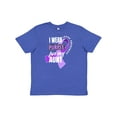 thumbnail image 1 of Inktastic I Wear Purple For My Aunt Lupus Awareness Youth T-Shirt, 1 of 5