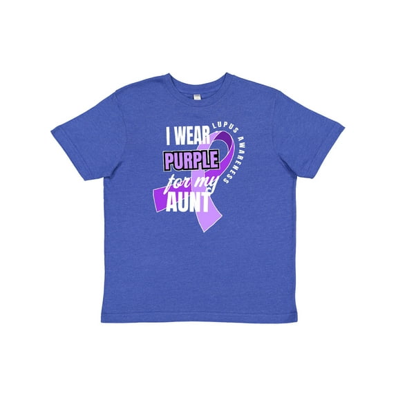 Inktastic I Wear Purple For My Aunt Lupus Awareness Youth T-Shirt