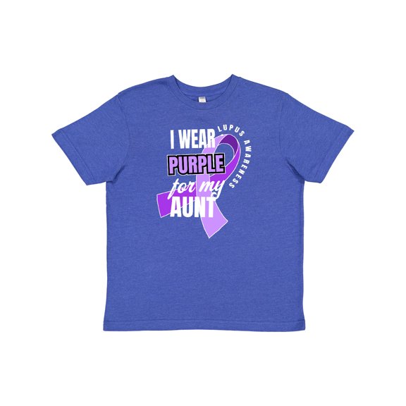 Inktastic I Wear Purple For My Aunt Lupus Awareness Youth T-Shirt