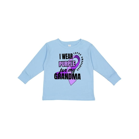 Inktastic I Wear Purple for My Grandma Lupus Awareness Boys or Girls Long Sleeve Toddler T-Shirt