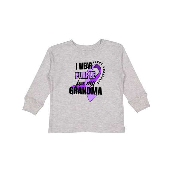 Inktastic I Wear Purple for My Grandma Lupus Awareness Boys or Girls Long Sleeve Toddler T-Shirt