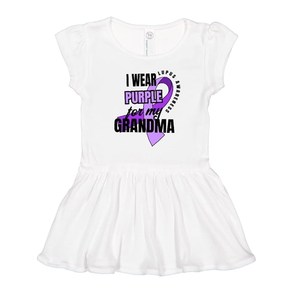Inktastic I Wear Purple For My Grandma Lupus Awareness Girls Toddler Dress