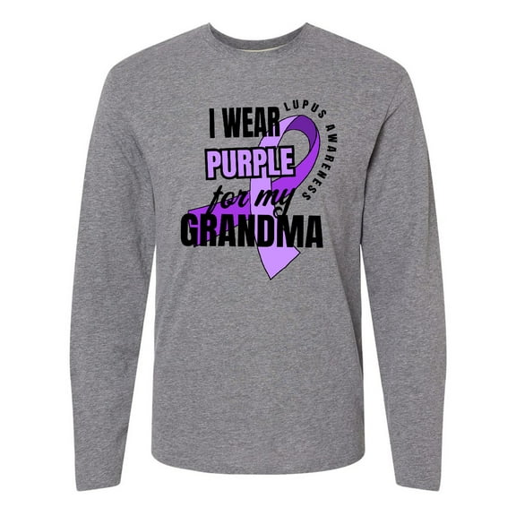 Inktastic I Wear Purple For My Grandma Lupus Awareness Long Sleeve T-Shirt