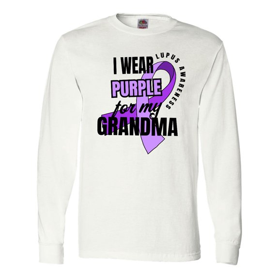 Inktastic I Wear Purple For My Grandma Lupus Awareness Long Sleeve T-Shirt