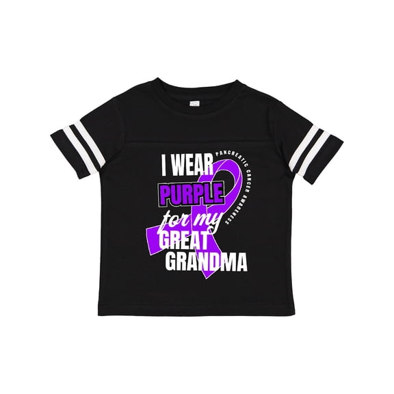 Inktastic I Wear Purple For My Great Grandma Pancreatic Cancer Awareness Boys or Girls Toddler T-Shirt