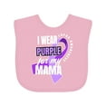 thumbnail image 1 of Inktastic I Wear Purple for My Mama Lupus Awareness Boys or Girls Baby Bib, 1 of 4