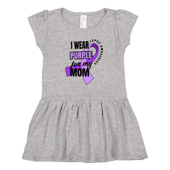 Inktastic I Wear Purple For My Mom Lupus Awareness Girls Toddler Dress
