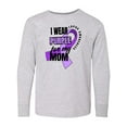 thumbnail image 1 of Inktastic I Wear Purple For My Mom Lupus Awareness Long Sleeve Youth T-Shirt, 1 of 5
