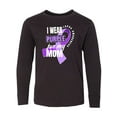 thumbnail image 1 of Inktastic I Wear Purple For My Mom Lupus Awareness Long Sleeve Youth T-Shirt, 1 of 5