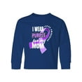 thumbnail image 1 of Inktastic I Wear Purple For My Mom Lupus Awareness Long Sleeve Youth T-Shirt, 1 of 5