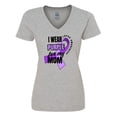 thumbnail image 1 of Inktastic I Wear Purple For My Mom Lupus Awareness Women's V-Neck T-Shirt, 1 of 5