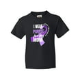 thumbnail image 1 of Inktastic I Wear Purple For My Mom Lupus Awareness Youth T-Shirt, 1 of 5