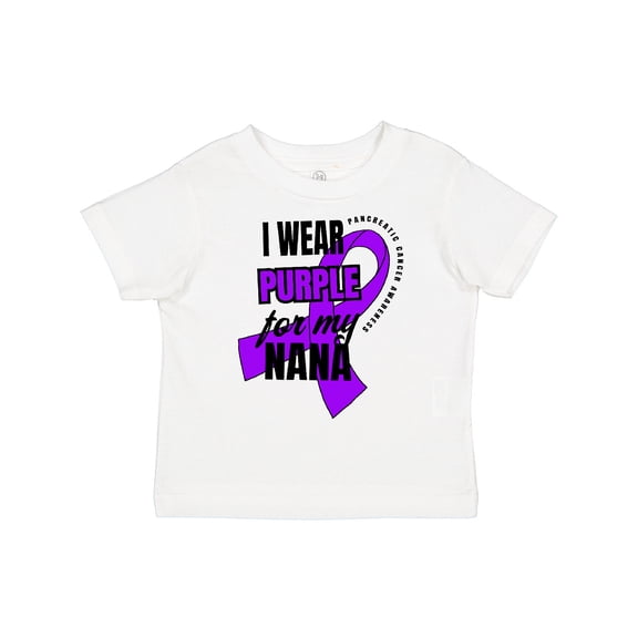 Inktastic I Wear Purple For My Nana Pancreatic Cancer Awareness Boys or Girls Toddler T-Shirt
