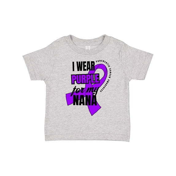 Inktastic I Wear Purple For My Nana Pancreatic Cancer Awareness Boys or Girls Toddler T-Shirt