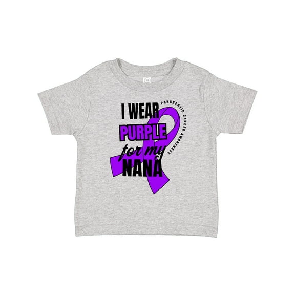 Inktastic I Wear Purple For My Nana Pancreatic Cancer Awareness Boys or Girls Toddler T-Shirt