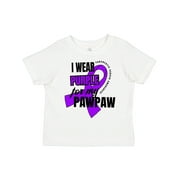 Inktastic I Wear Purple For My Pawpaw Pancreatic Cancer Awareness Boys or Girls Toddler T-Shirt